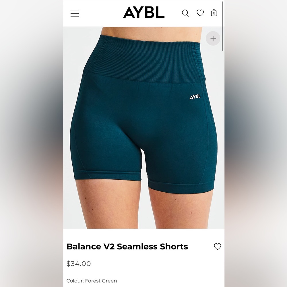 Aybl Balance v2 seamless shorts in forest green
